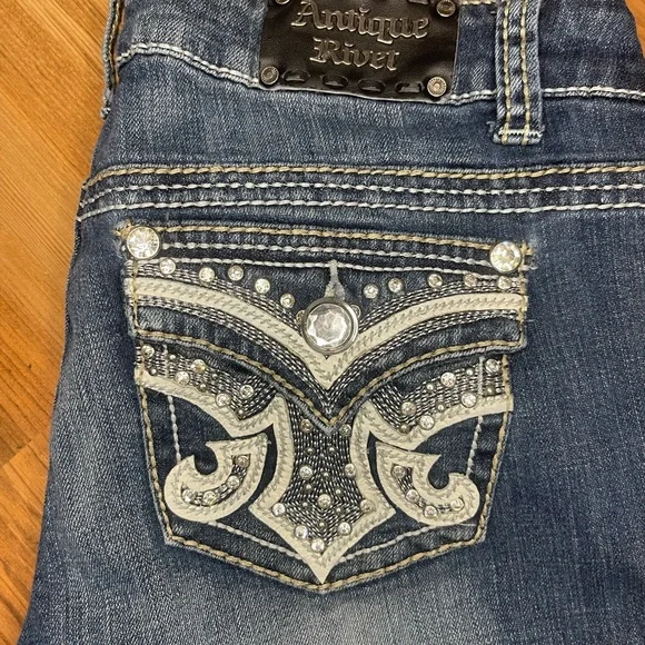 Antique Rivet Women's Dark Blue Boot Cut Jeans - Picture 4 of 5